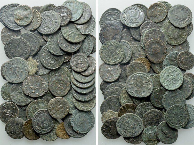 Circa 58 Late Roman Coins. 

Obv: .
Rev: .

. 

Condition: See picture.
...