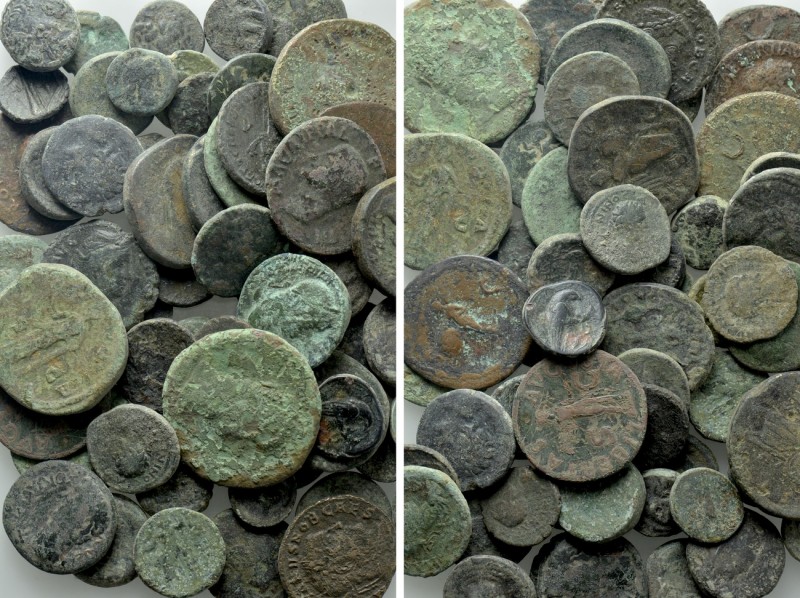 Circa 62 Greek and Roman Coins. 

Obv: .
Rev: .

. 

Condition: See pictu...