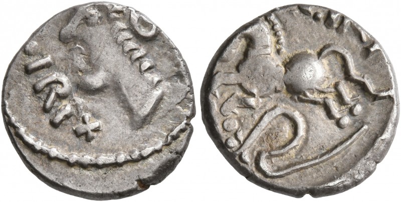 CELTIC, Central Gaul. Sequani. Mid 1st century BC. Quinarius (Silver, 14 mm, 2.0...