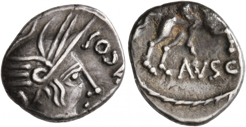 CELTIC, Southern Gaul. Allobroges. Circa 61-40 BC. Quinarius (Silver, 14 mm, 2.0...