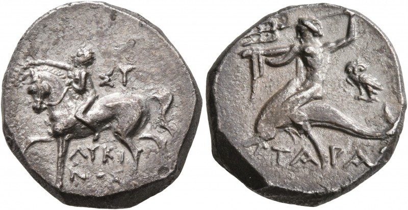 CALABRIA. Tarentum. Circa 272-240 BC. Didrachm or Nomos (Silver, 20 mm, 6.42 g, ...