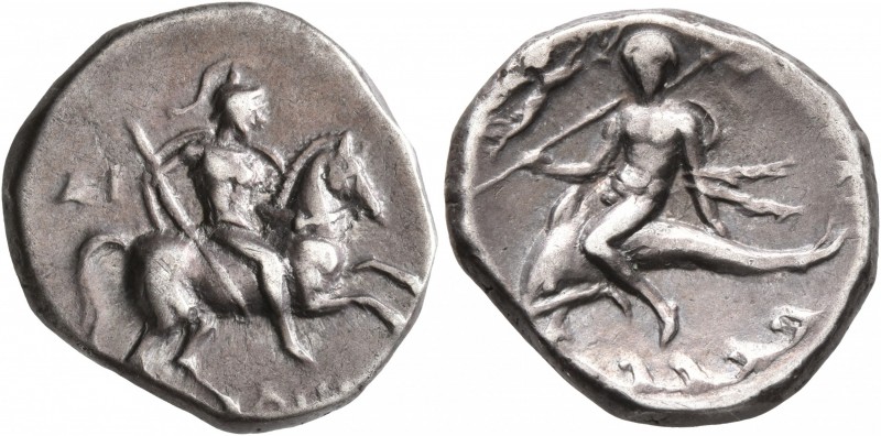 CALABRIA. Tarentum. Circa 272-240 BC. Didrachm or Nomos (Silver, 20 mm, 6.21 g, ...