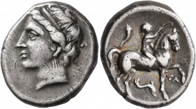 CALABRIA. Tarentum. Campano-Tarentine series, circa 281-228 BC. Didrachm or Nomo...