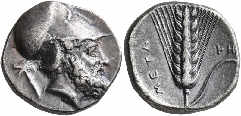 LUCANIA. Metapontion. Circa 340-330 BC. Didrachm or Nomos (Silver, 20 mm, 7.78 g...