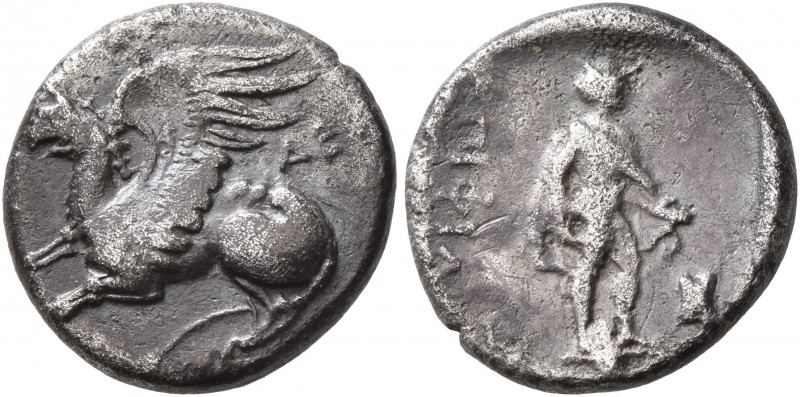 THRACE. Abdera. Circa 386/5-375 BC. Tetrobol (Silver, 14 mm, 2.67 g, 2 h), Phila...