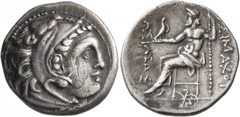 KINGS OF THRACE. Lysimachos, 305-281 BC. Drachm (Silver, 18 mm, 4.20 g, 12 h), i...