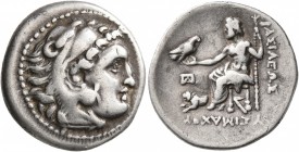 KINGS OF THRACE. Lysimachos, 305-281 BC. Drachm (Silver, 19 mm, 4.20 g, 5 h), in the types of Alexander III, Lampsakos, circa 299/8-297/6. Head of Her...