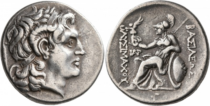 KINGS OF THRACE. Lysimachos, 305-281 BC. Tetradrachm (Silver, 30 mm, 16.79 g, 1 ...