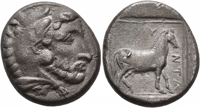 KINGS OF MACEDON. Amyntas III, 393-370/69 BC. Stater (Silver, 22 mm, 9.24 g, 1 h...