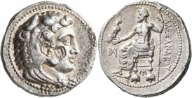 KINGS OF MACEDON. Alexander III ‘the Great’, 336-323 BC. Tetradrachm (Silver, 26 mm, 17.20 g, 12 h), Myriandros, struck under Menes or Philotas, 330-3...