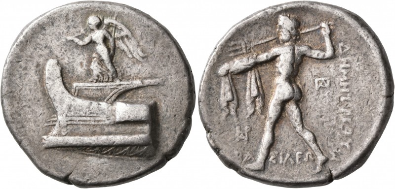 KINGS OF MACEDON. Demetrios I Poliorketes, 306-283 BC. Tetradrachm (Silver, 29 m...