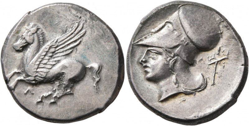 AKARNANIA. Leukas. Circa 320-280 BC. Stater (Silver, 22 mm, 8.61 g, 9 h). Λ Pega...