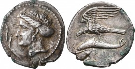 PAPHLAGONIA. Sinope. Circa 330-300 BC. Drachm (Subaeratus, 20 mm, 4.95 g, 12 h), an interesting contemporary plated imitation. Head of the nymph Sinop...