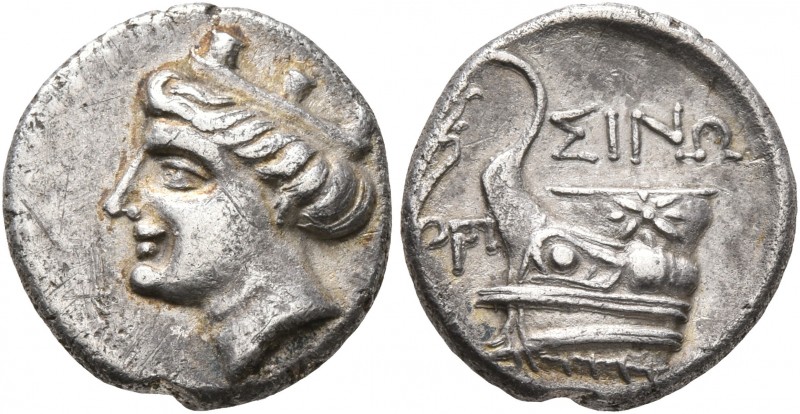 PAPHLAGONIA. Sinope. Late 4th-3rd century BC. Tetrobol (Silver, 14 mm, 2.43 g, 1...