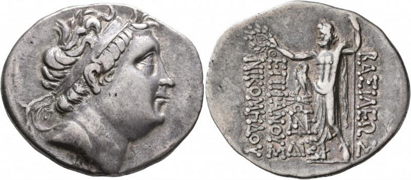 KINGS OF BITHYNIA. Nikomedes IV Philopator, 94-74 BC. Tetradrachm (Silver, 36 mm...