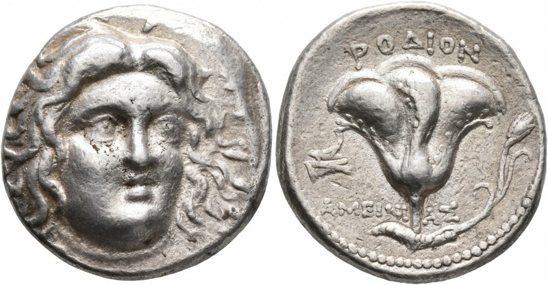 ISLANDS OFF CARIA, Rhodos. Rhodes. Circa 229-205 BC. Tetradrachm (Silver, 24 mm,...