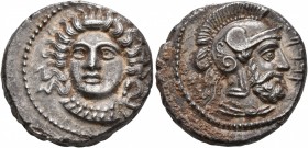CILICIA. Tarsos. Tarkumuwa (Datames), satrap of Cilicia and Cappadocia, 384-361/0 BC. Stater (Silver, 22 mm, 10.44 g, 7 h). Diademed female head facin...