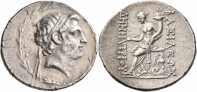 SELEUKID KINGS OF SYRIA. Demetrios I Soter, 162-150 BC. Tetradrachm (Silver, 30 mm, 16.70 g, 12 h), Antiochia on the Orontes, circa 162-155/4. Diademe...