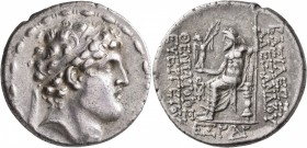 SELEUKID KINGS OF SYRIA. Alexander I Balas, 152-145 BC. Tetradrachm (Silver, 30 mm, 16.78 g, 1 h), Antiochia on the Orontes, SE 165 = 148/7. Diademed ...