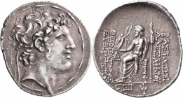 SELEUKID KINGS OF SYRIA. Alexander I Balas, 152-145 BC. Tetradrachm (Silver, 32 mm, 16.46 g, 1 h), Antiochia on the Orontes, SE 166 = 147/6. Diademed ...