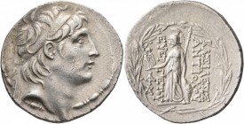SELEUKID KINGS OF SYRIA. Antiochos VII Euergetes (Sidetes), 138-129 BC. Tetradrachm (Silver, 31 mm, 16.85 g, 12 h), Antiochia on the Orontes. Diademed...