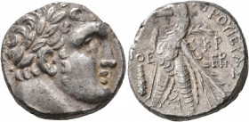 PHOENICIA. Tyre. 126/5 BC-AD 65/6. Shekel (Silver, 24 mm, 14.29 g, 1 h), CY 175 = AD 49/50. Laureate head of Melkart to right, lion skin tied around n...