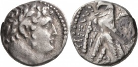 PHOENICIA. Tyre. 126/5 BC-AD 65/6. Half Shekel (Silver, 20 mm, 6.95 g, 1 h), uncertain date. Laureate head of Melkart to right, lion skin tied around ...
