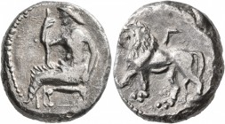 PERSIA, Alexandrine Empire. Uncertain satraps of Babylon, circa 328-311 BC. Double Shekel (Silver, 22 mm, 17.09 g, 6 h), a contemporary imitation. Baa...