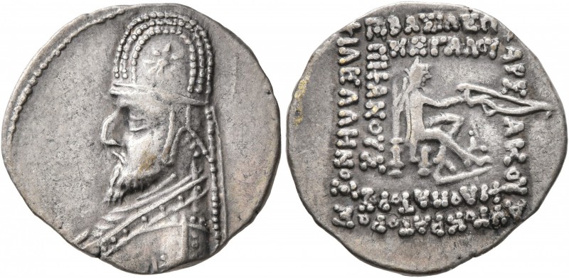 KINGS OF PARTHIA. Mithradates III, circa 87-79 BC. Drachm (Silver, 20 mm, 4.00 g...