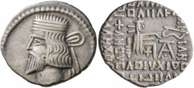 KINGS OF PARTHIA. Pakoros I, circa 78-120. Drachm (Silver, 20 mm, 3.63 g, 12 h), Ekbatana. Diademed and draped bust of Pakoros I to left. Rev. Archer ...