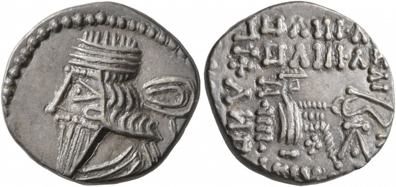 KINGS OF PARTHIA. Pakoros I, circa 78-120. Drachm (Silver, 17 mm, 3.31 g, 12 h),...