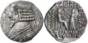 KINGS OF PARTHIA. Phraates IV, circa 38-2 BC. Tetradrachm (Billon, 29 mm, 14.09 g, 12 h), Seleukeia on the Tigris, SE 280, Daisios = May 24. Diademed ...