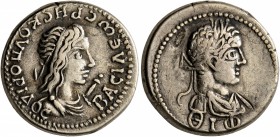 KINGS OF BOSPORUS. Rhescuporis II, with Severus Alexander, 211/2-226/7. Stater (Electrum, 19 mm, 7.63 g, 12 h), BE 519 = 222/3. BACIΛЄωC ΡHCKOΥΠOΡIΔOC...