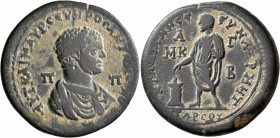 CILICIA. Tarsus. Caracalla, 198-217. Hexassarion (Bronze, 34 mm, 23.68 g, 12 h), circa 214/5-217. AYT KAI M AYP•CЄYHPOC ANTΩNЄINO[C] / Π - Π Bust of C...