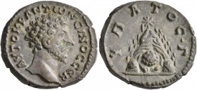 CAPPADOCIA. Caesaraea-Eusebia. Marcus Aurelius, 161-180. Didrachm (Silver, 21 mm, 6.77 g, 12 h), 161-166. ΑΥΤΟΚΡ ΑΝΤωΝЄΙΝΟС CЄΒ Laureate head of Marcu...