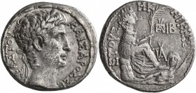 SYRIA, Seleucis and Pieria. Antioch. Augustus, 27 BC-AD 14. Tetradrachm (Silver, 26 mm, 14.27 g, 11 h), CY 28, COS XII = 4/3 BC. ΚΑΙΣΑΡΟΣ ΣΕΒΑΣΤΟΥ Lau...