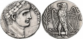 SYRIA, Seleucis and Pieria. Antioch. Nero, 54-68. Tetradrachm (Silver, 25 mm, 15.18 g, 12 h), RY 8, CE 110 = 61/2. NEPΩNOΣ K[AIΣAPOΣ ΣEBAΣTOY] Laureat...
