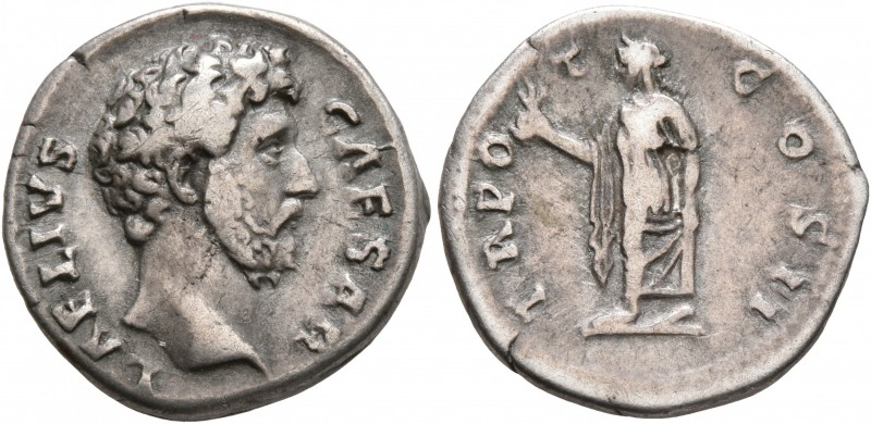 Aelius, Caesar, 136-138. Denarius (Silver, 18 mm, 3.23 g, 7 h), Rome, 137. L AEL...