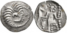 CELTIC, Lower Danube. Uncertain tribe. Circa 2nd-1st centuries BC. Drachm (Silver, 19 mm, 2.26 g, 11 h), imitating Alexander III or Philip III of Mace...