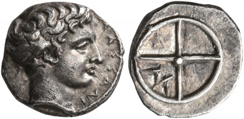 GAUL. Massalia. Circa 410-380 BC. Obol (Silver, 10 mm, 0.75 g). MAΣΣAΛI-[ΩTAN] B...