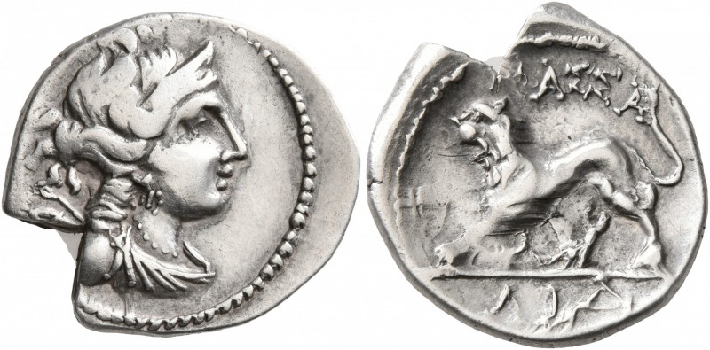 GAUL. Massalia. Circa 125-90 BC. Tetrobol (Silver, 18 mm, 2.65 g, 4 h). Laureate...