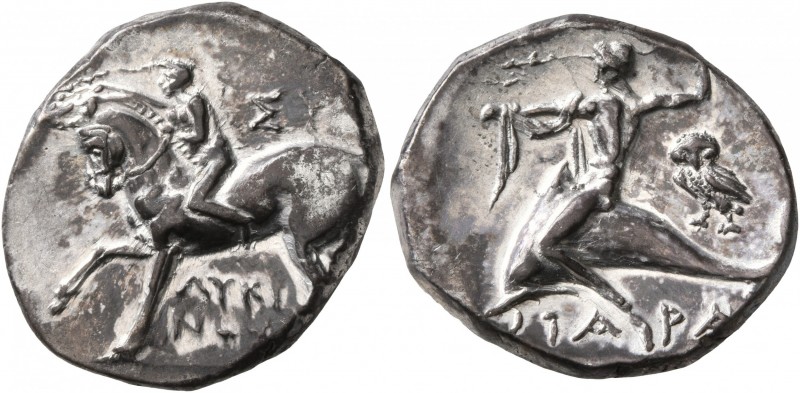 CALABRIA. Tarentum. Circa 272-240 BC. Didrachm or Nomos (Silver, 21 mm, 6.12 g, ...