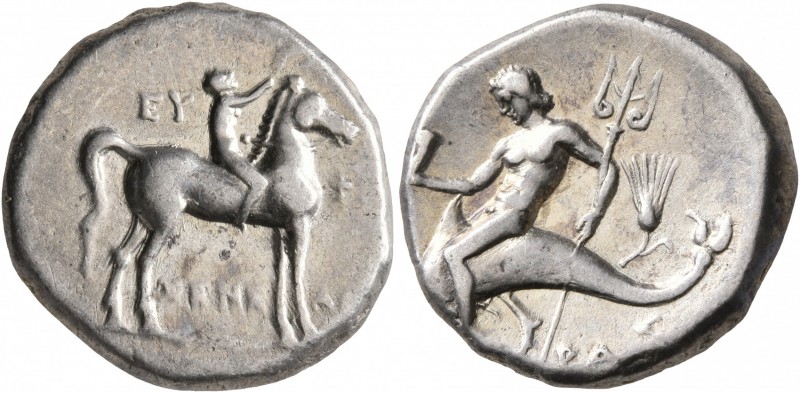 CALABRIA. Tarentum. Circa 272-240 BC. Didrachm or Nomos (Silver, 19 mm, 6.41 g, ...