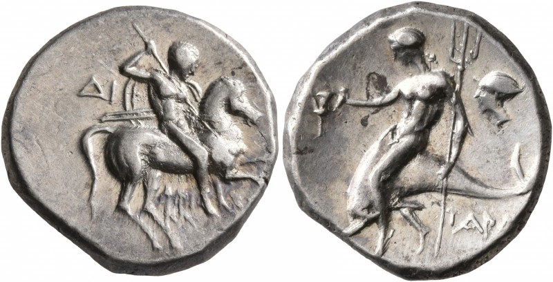 CALABRIA. Tarentum. Circa 272-240 BC. Didrachm or Nomos (Silver, 20 mm, 6.44 g, ...