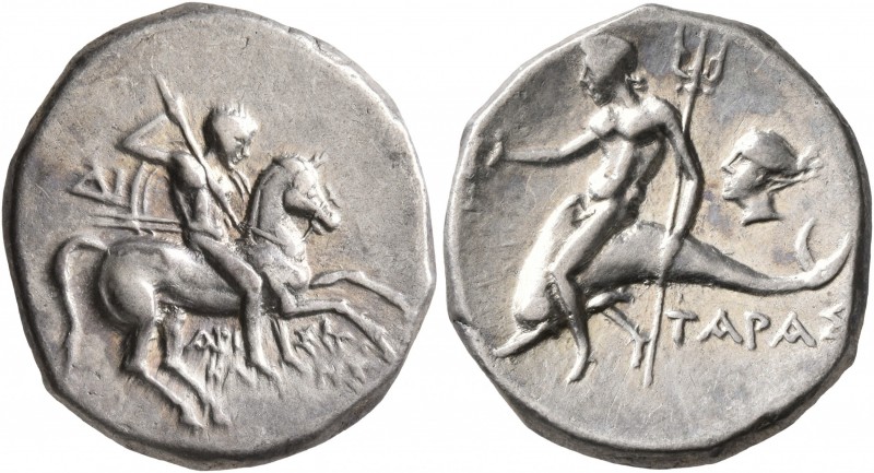 CALABRIA. Tarentum. Circa 272-240 BC. Didrachm or Nomos (Silver, 20 mm, 6.32 g, ...