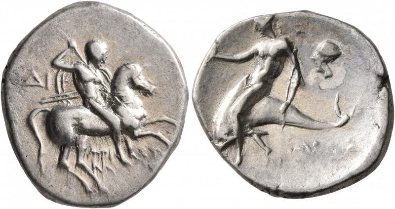 CALABRIA. Tarentum. Circa 272-240 BC. Didrachm or Nomos (Silver, 21 mm, 6.20 g, ...