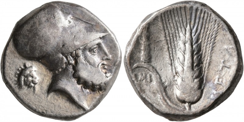 LUCANIA. Metapontion. Circa 340-330 BC. Didrachm or Nomos (Silver, 20 mm, 7.93 g...