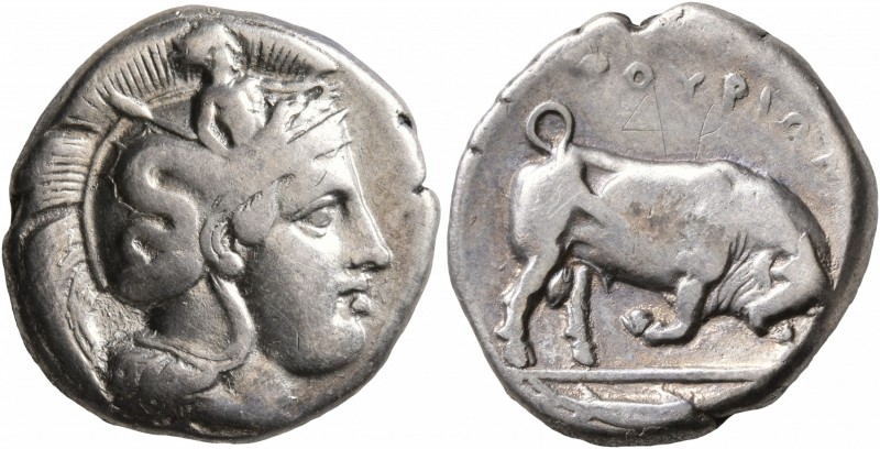 LUCANIA. Thourioi. Circa 400-350 BC. Didrachm or Nomos (Silver, 20 mm, 7.60 g, 1...