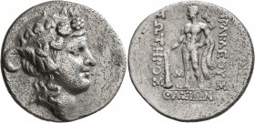 ISLANDS OFF THRACE, Thasos. Circa 168/7-148 BC. Tetradrachm (Silver, 31 mm, 16.67 g, 12 h). Head of Dionysos to right, wearing ivy wreath and taenia. ...