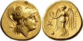 KINGS OF MACEDON. Alexander III ‘the Great’, 336-323 BC. Stater (Gold, 19 mm, 8.53 g, 1 h), Abydos (?), struck under Antigonos I Monophthalmos, 323-31...